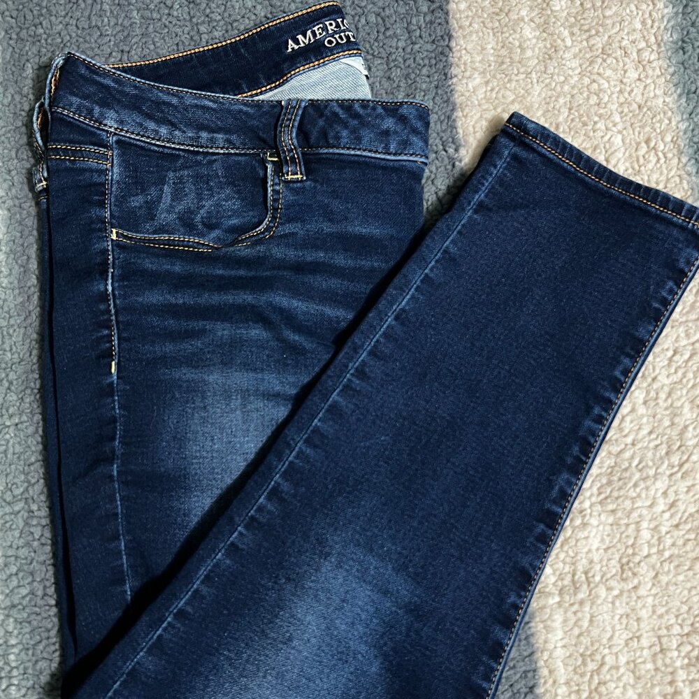 American Eagle Super Stretch Crop Jeggings, Size 14